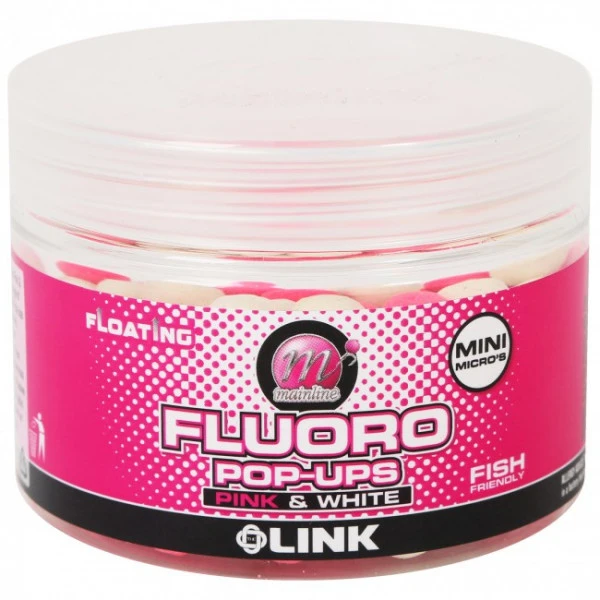 Mainline The Link Pop-Ups Fluo Pink & White 15mm 1 Mainline The Link Pop-Ups Fluo Pink & White 15mm