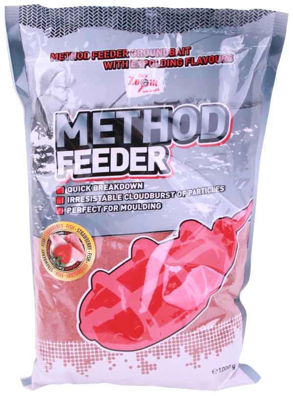 Carp Zoom Method Feeder Groundbait 1.0kg Strawberry Fish 2 Carp Zoom Method Feeder Groundbait 1.0kg Strawberry Fish - Afbeelding 2